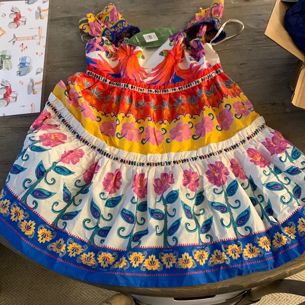 Brand new farm rio vivid garden off white mini dress